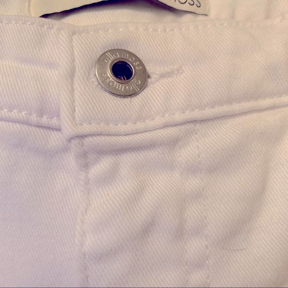 Ella Moss white high waist straight raw hem jeans - Picture 5 of 10